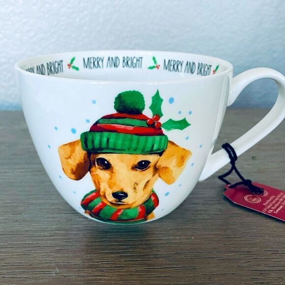 Christmas Dachshund Dog Portobello Holiday Cup Mug - Picture 1 of 3